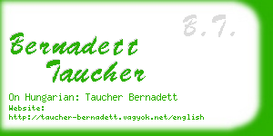 bernadett taucher business card